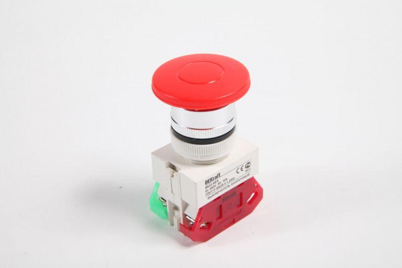 Выключатель кнопочный "Грибок" AE ВК-22 d22мм с фиксацией красн. SchE 25038DEK