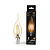 Лампа светодиодная филаментная Filament 5Вт свеча на ветру 2700К тепл. бел. 400лм golden GAUSS 104801005