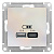 Розетка USB AtlasDesign тип A+C 5В/2.4А 2х5В/1.2А механизм жемчуж. SchE ATN000439