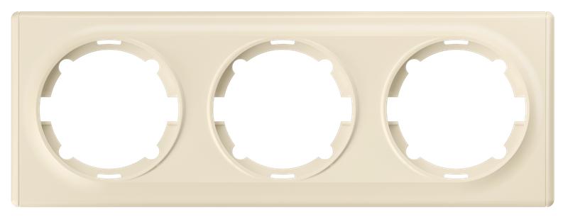 Рамка 3-м Florence беж. 1E52301301 OneKeyElectro 2172807