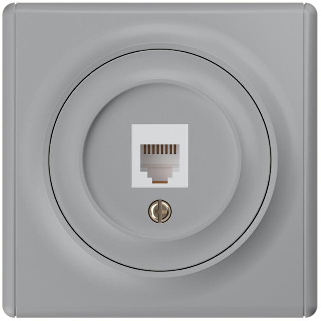 Розетка компьютерная 1-м СП Florence RJ45 кат.5E механизм сер. 1E20701302 OneKeyElectro 2172839