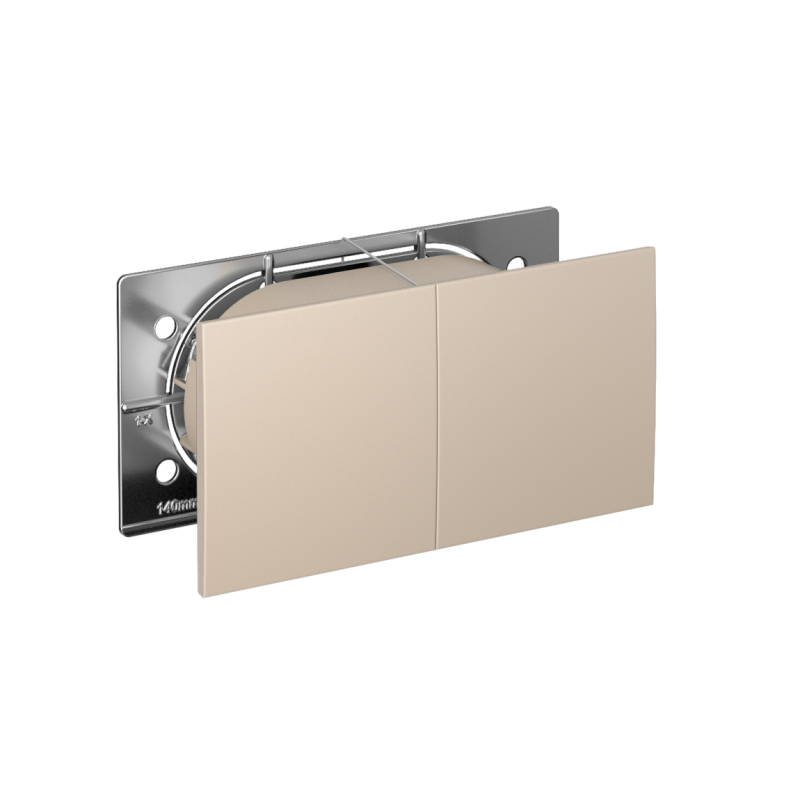 Розетка 2-м. AtlasDesign 16А с заземл. со шторками со сдвиж. крышкой в сборе песочн. SE ATN001228