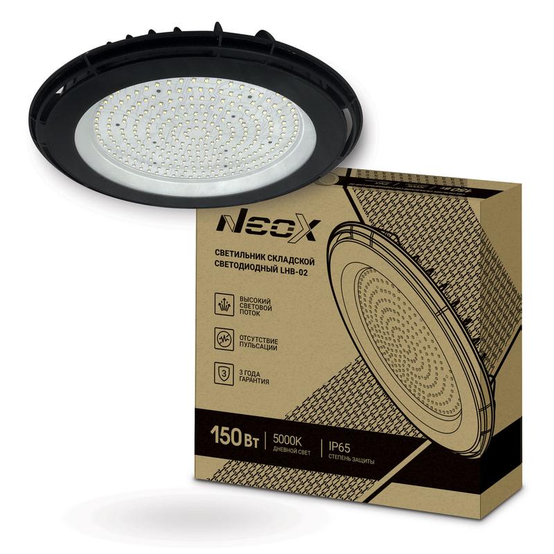 Светильник светодиодный LHB-02 150Вт 120гр 230В 5000К 15750лм 105лм/Вт IP65 складской без пульсации NEOX 4690612042633