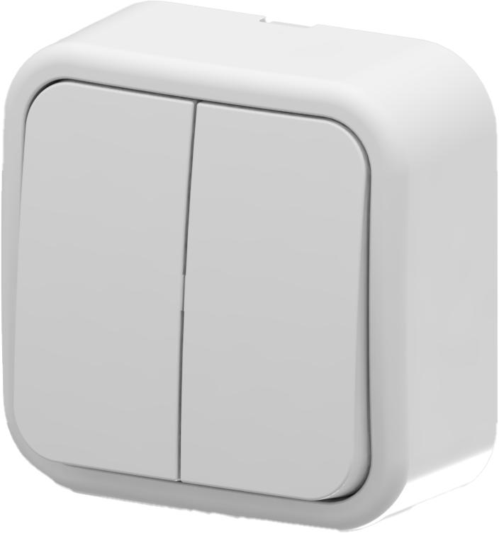 Выключатель 2-кл. ARIA IP20 бел. ARVIA 25 01 1000 202