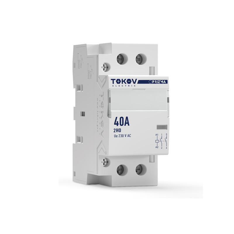 Контактор модульный 36мм 40А 230В АС 2НО PRIZMA TOKOV ELECTRIC TKE-PZ-MC-2-40-230-20
