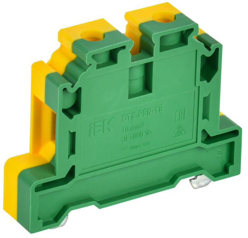 Колодка клеммная CTS-PEN ARMAFIX земля 16кв.мм желт./зел. IEK YCT11-00-K52-016