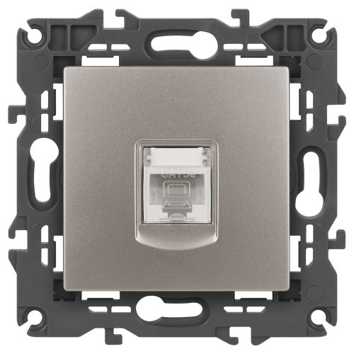 Розетка компьютерная Elegance 14-3107-16 RJ45 титан Эра Б0065764