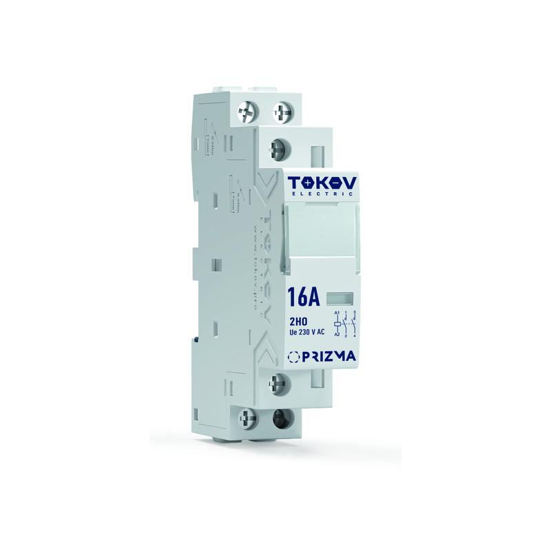 Контактор модульный 18мм 16А 230В АС 2НО PRIZMA TOKOV ELECTRIC TKE-PZ-MC-1-16-230-20