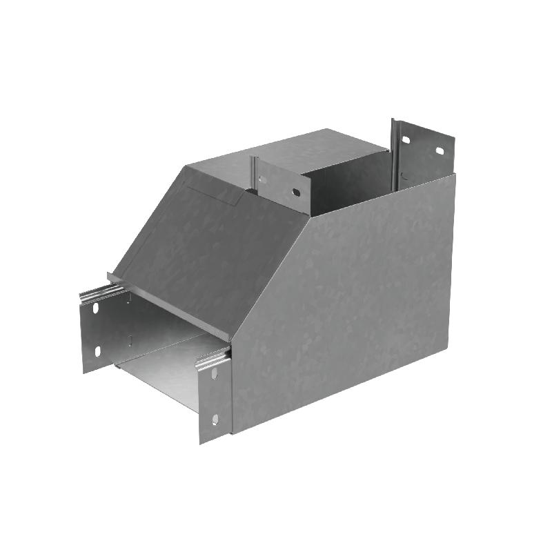 Угол для лотка вертикальный внутренний правый с разворотом трассы на 90град. 300х80 сталь 1мм "ПЛЮС" NLPDplus90-80-300-R КМ PL3830