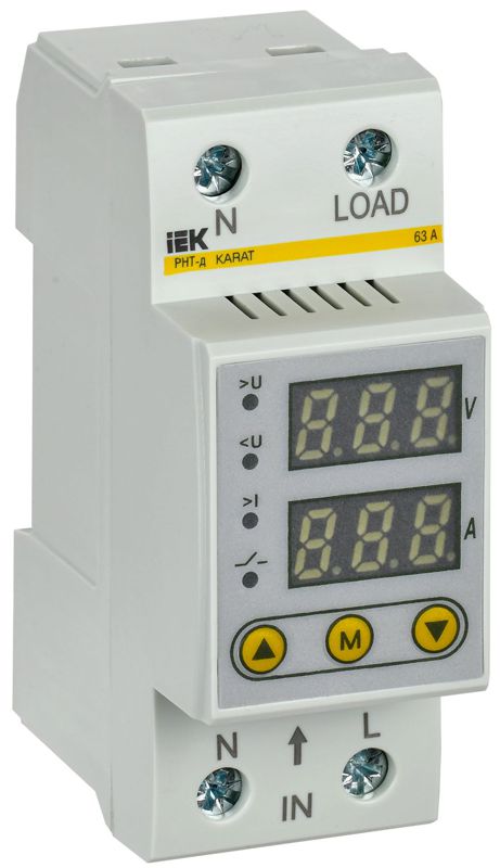 Реле напряжения и тока РНТ-д 1ф 36мм 63А KARAT IEK IVC21-1-63