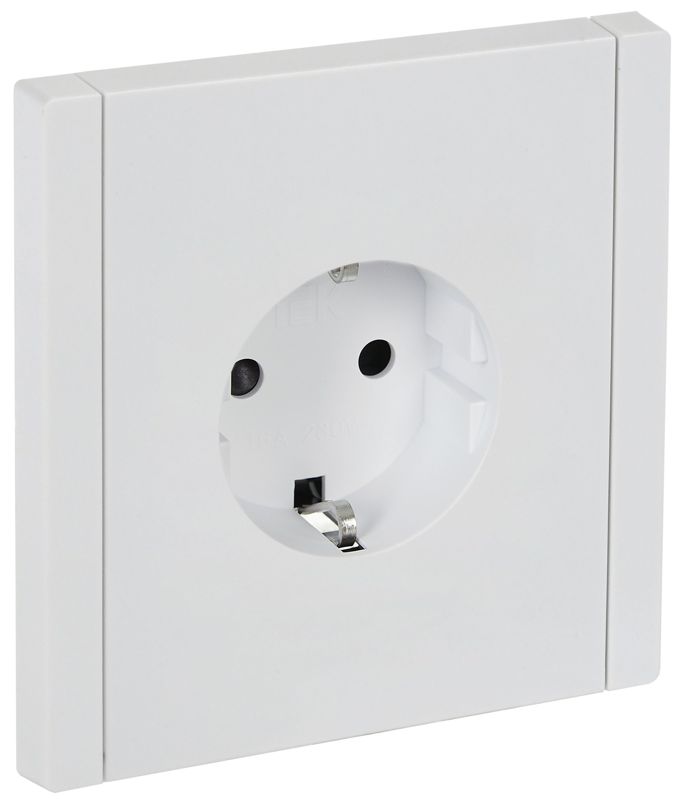 Розетка СП FORTE&PIANO FP213 16А с заземл. защ. шторки безвинт. крепл. бел. IEK FP-R14-16-1-K01