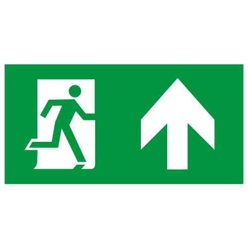 Этикетка самоклеящаяся INFO-SSA-127 бэклит 259х135мм Человек-стрелка-вверх зел. SSA-103 ЭРА Б0064714