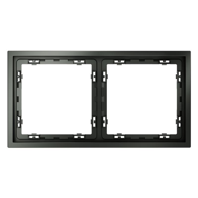 Рамка 2-м S70 пластик. титан Voltum VLS100206