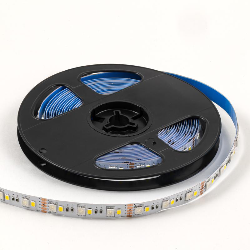 Лента светодиодная 12В 10Вт/м RGBW smd5050+2835 120д/м IP20 подложка 10мм (уп.5м) OGM LSE-272