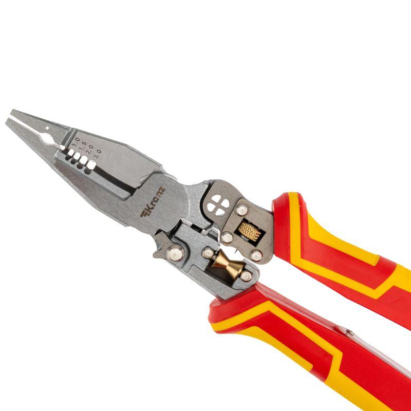 Плоскогубцы многофункциональные диэлектрические PRO 210мм с тестером Kranz KR-12-4656-3