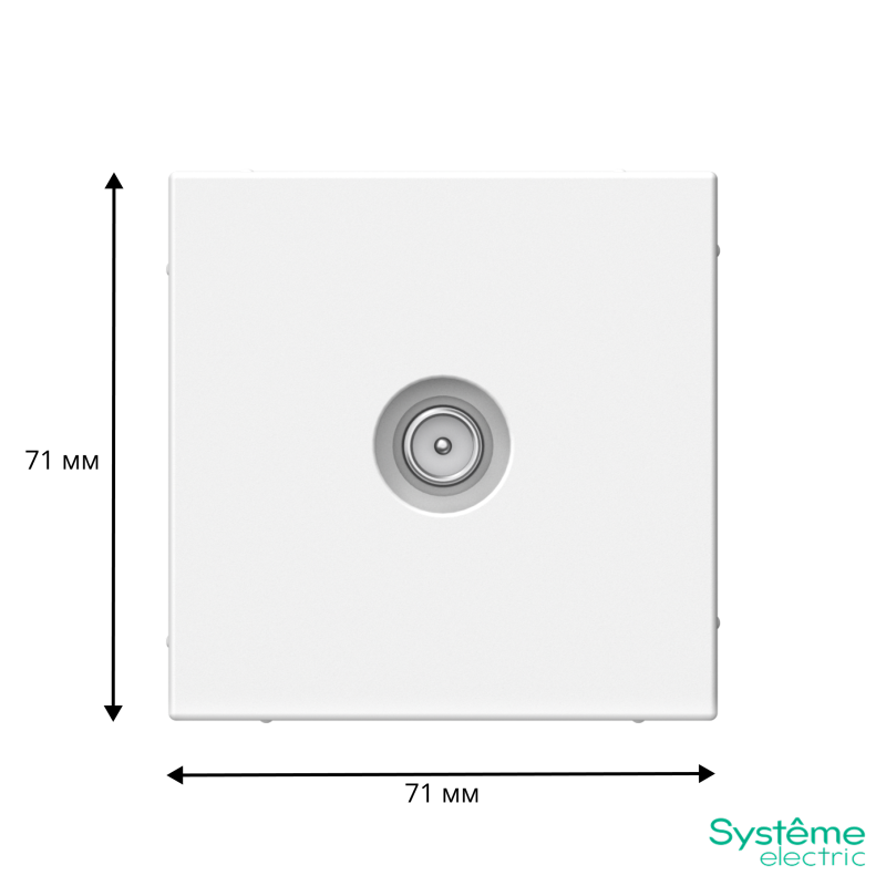 Розетка телевизионная проходная TV ArtGallery 4дБ механизм бел. SE GAL000192