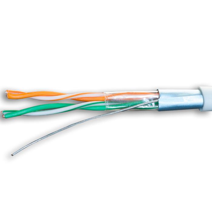 Кабель витая пара F/UTP кат.5E 2х2х24AWG solid CU PVC Standard сер. 500м (м) SUPRLAN 01-0914-1