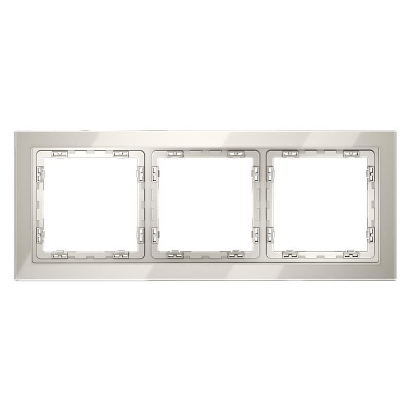 Рамка 3-м S70 стеклян. кашемир Voltum VLS110303