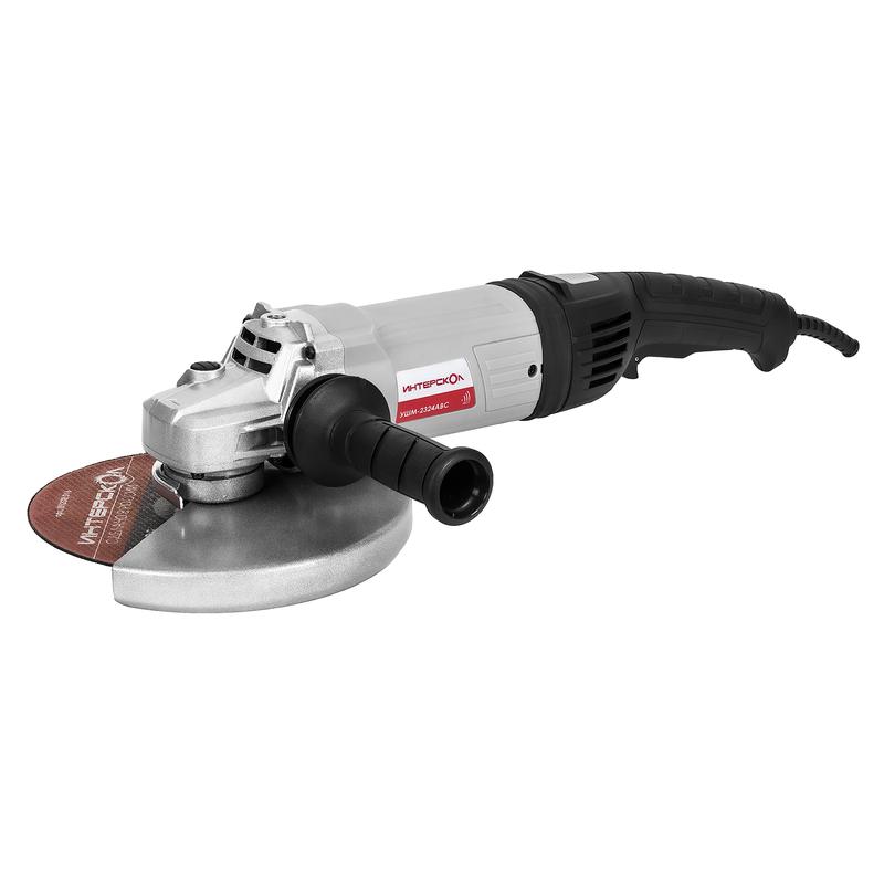 Машина шлифовальная угловая УШМ-2324АВС АВС КВАДРО антивибрационная система 2400Вт 38кг 6500об/мин. плавный пуск. ИНТЕРСКОЛ 832.0.4.40