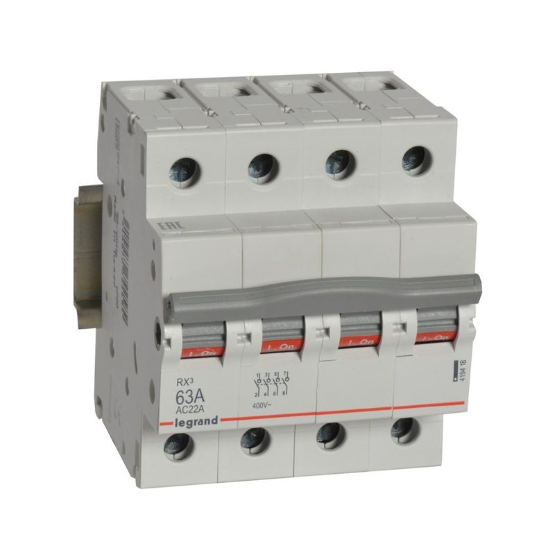 Выключатель-разъединитель 4п 63А RX3 ИЭК Leg 419418