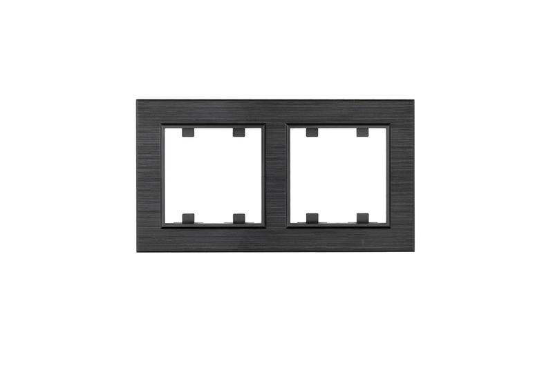 Рамка 2-м Karea LINE STAR дым. металлик Makel 86050702