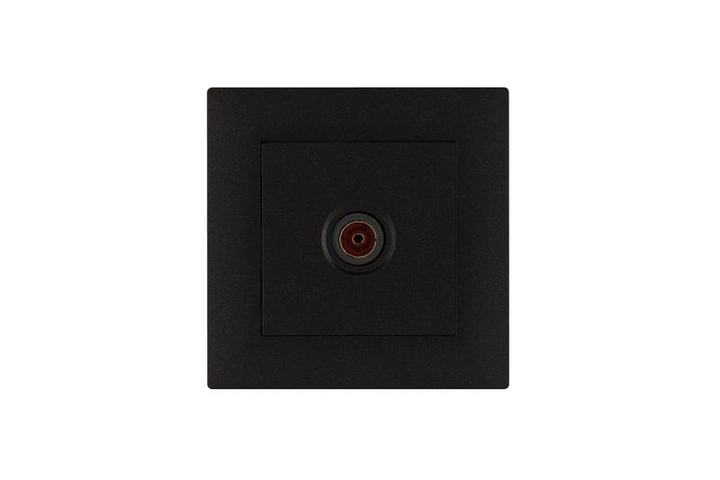 Розетка TV проходная Karea RIZZ STAR чер. Makel 88054007