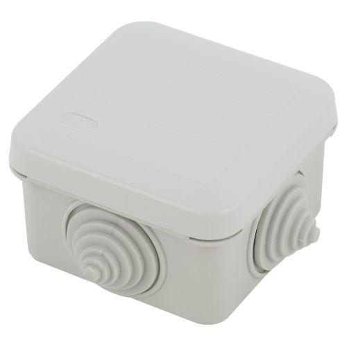 Коробка распаячная KORz-70-70-40-4gv открытой установки 70х70х40мм защелк. крышка 4 вставл. сальника IP55 Эра Б0055758