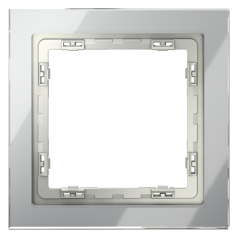 Рамка 1-м S70 стеклян. сталь Voltum VLS110105
