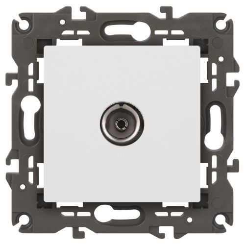 Розетка телевизионная одиночная TV Elegance 14-3101-01М матов. бел. Эра Б0065813