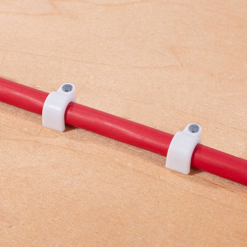 Скоба крепежная круглая с гвоздем СПК d5мм пластик. (уп.50шт) Fortisflex 49459