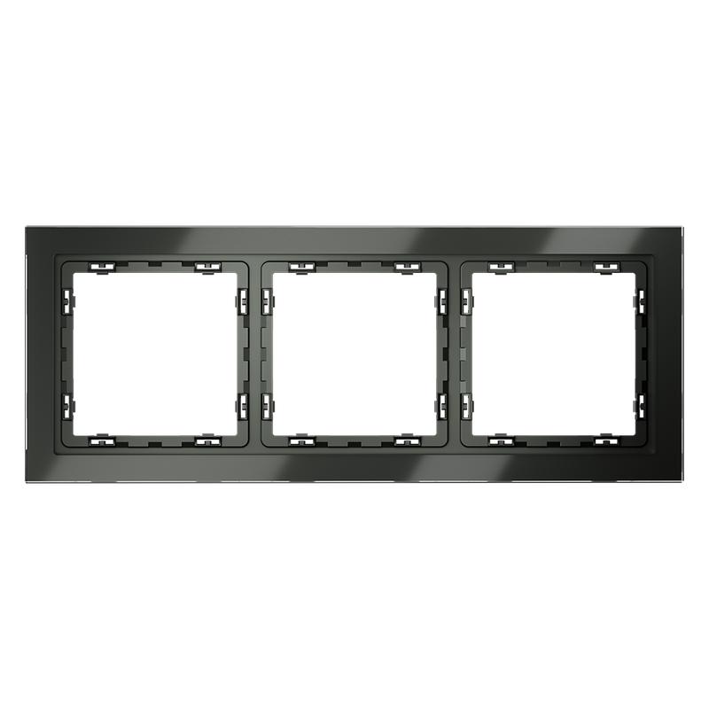 Рамка 3-м S70 стеклян. титан Voltum VLS110306