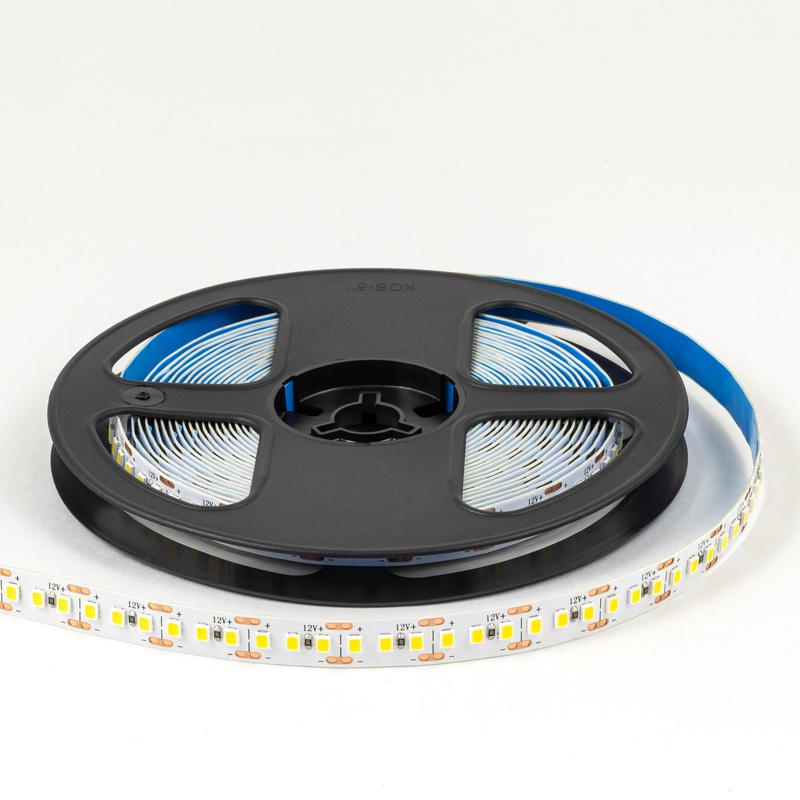 Лента светодиодная 12В 14.4Вт/м 1600 лм/м 4000К smd2835 180д/м IP20 подложка 8мм (уп.5м) OGM LSE-263