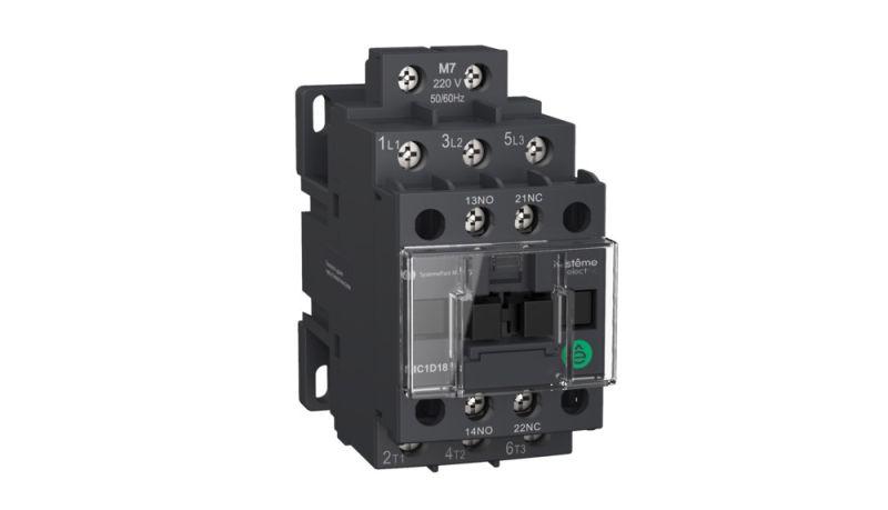 Контактор MC1D 3п 18А кат. 380В AC 1НО+1НЗ SE MC1D18Q7