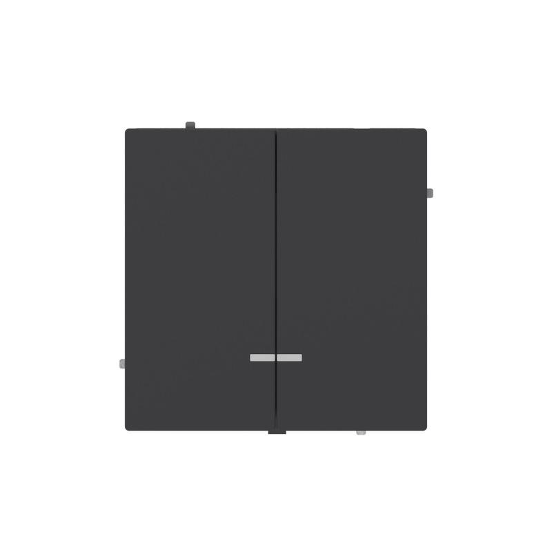 Выключатель 2-кл. KANT с подсветкой черн. уголь DKC 7012134