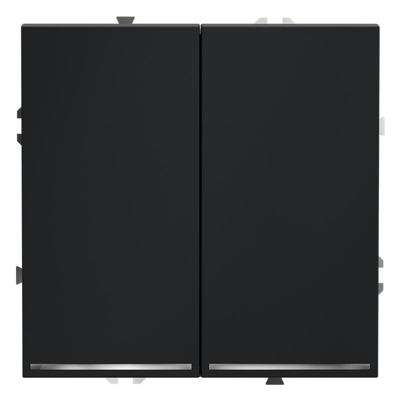 Переключатель проходной 2-кл. СП S70 10А с подсветкой механизм графит Voltum VLS020407