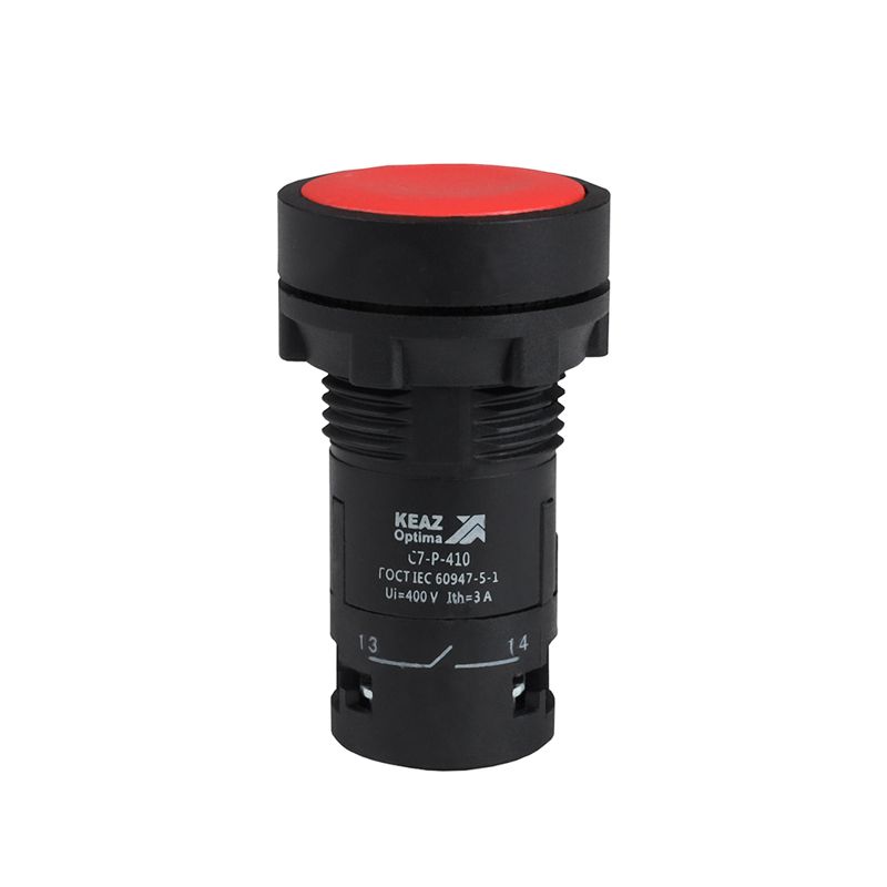 Кнопка OptiSignal Compact D22 С7-P-410 красн. 1НО XB7NA41 КЭАЗ 362033