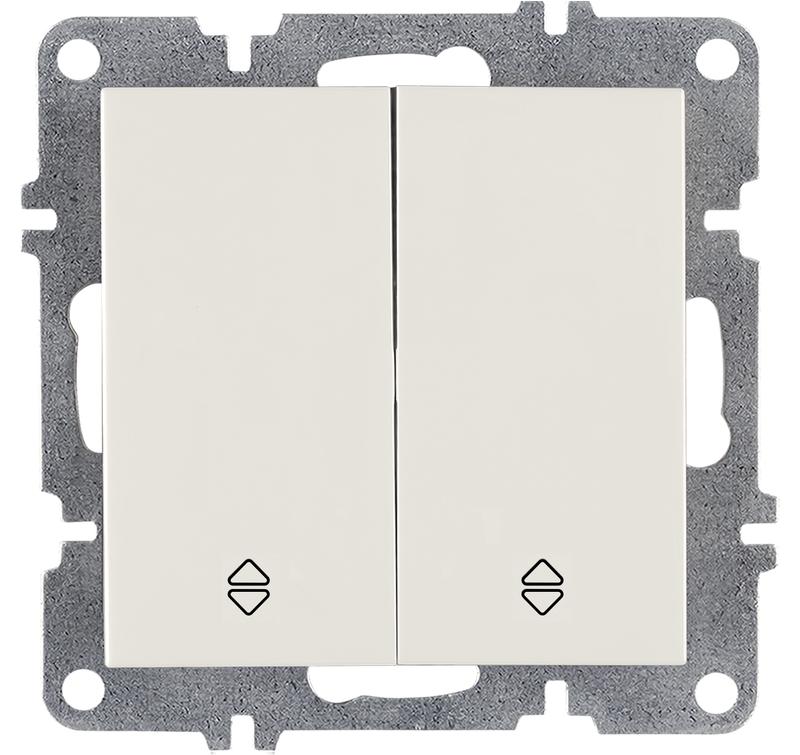 Выключатель проходной 2-кл. LAVIN/KAREN механизм бел. ARVIA 50 01 1000 211