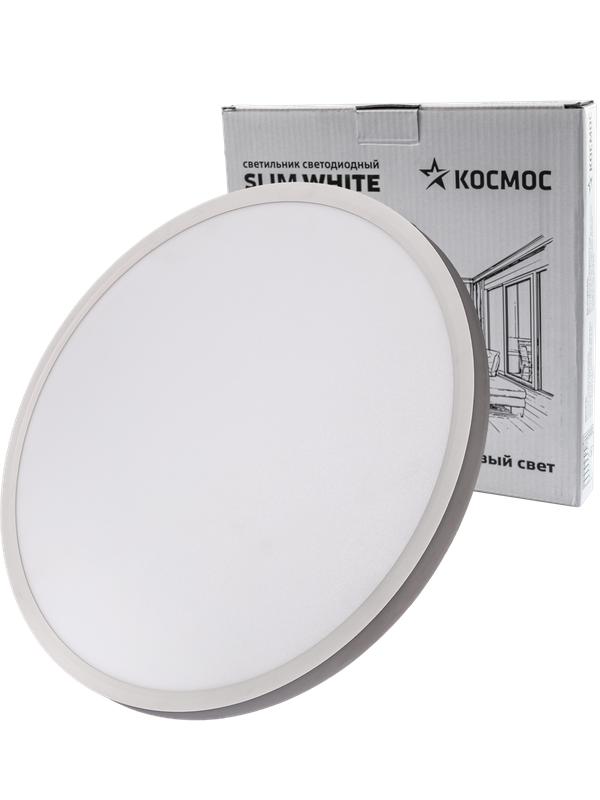 Светильник светодиодный SLIM WHITE 48Вт 4500К IP40 3480лм 230В 500х25мм КОСМОС KSlim48w_W4500K