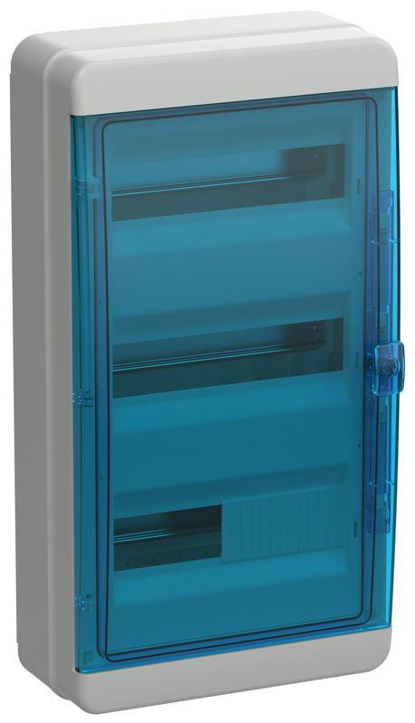 Корпус КМПн-36 TEKFOR IP65 син. прозр. дверь пластик. IEK TF5-KP72-N-36-65-K03-K07