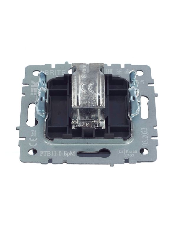 Розетка телевизионная оконечная TV СП Brite РТВ11-0-БрМ механизм маренго IEK BR-A10-O-K35