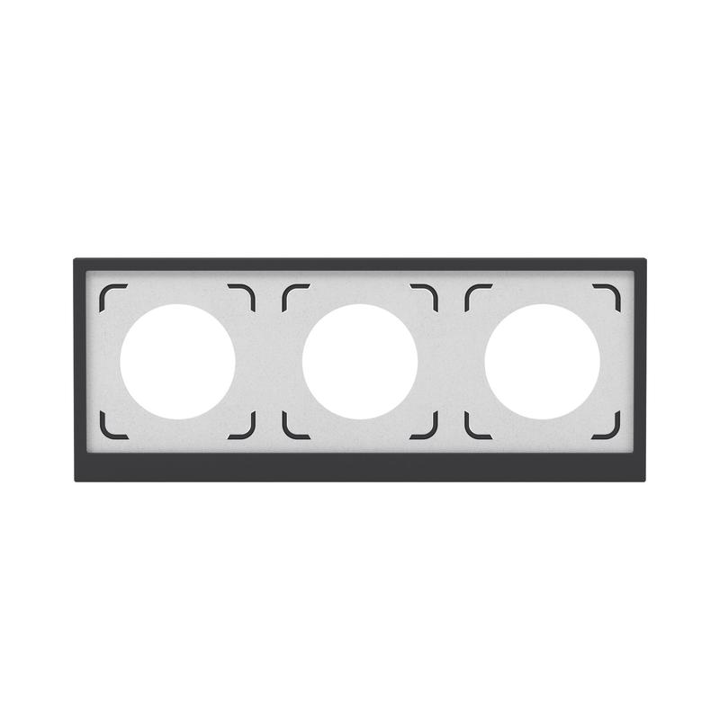 Рамка 3-м KANT IP44 черн. уголь DKC 7012946