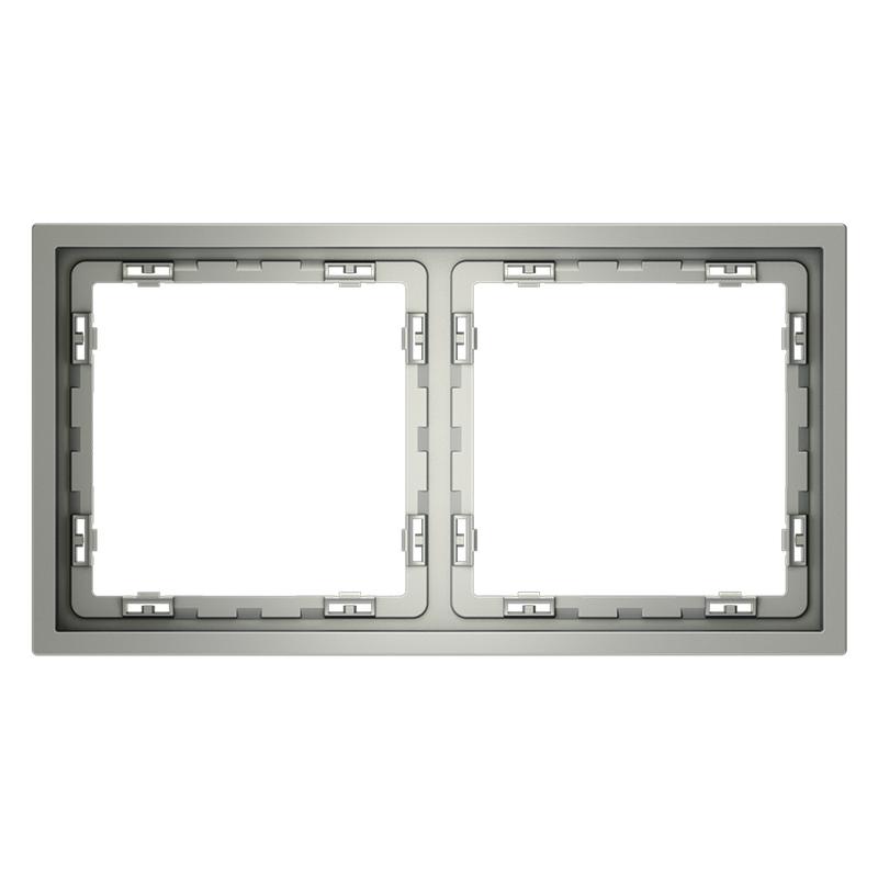 Рамка 2-м S70 пластик. сталь Voltum VLS100205