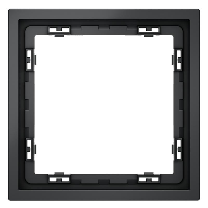 Рамка 1-м S70 пластик. графит Voltum VLS100107