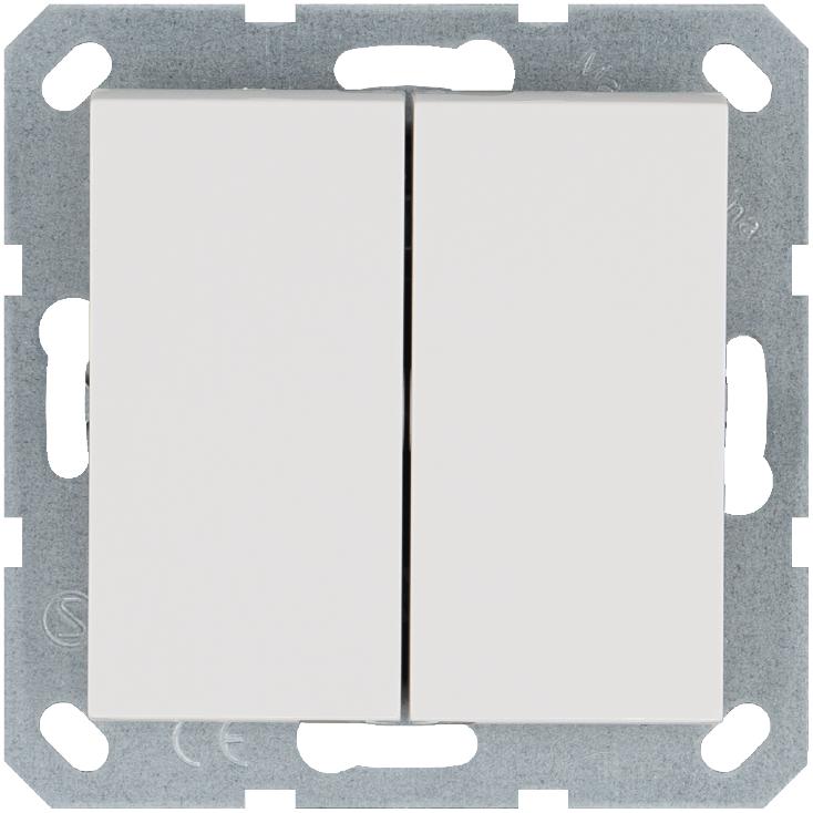 Выключатель 2-кл. 10А IP20 механизм бел. глянцевый Jasmart G3023W
