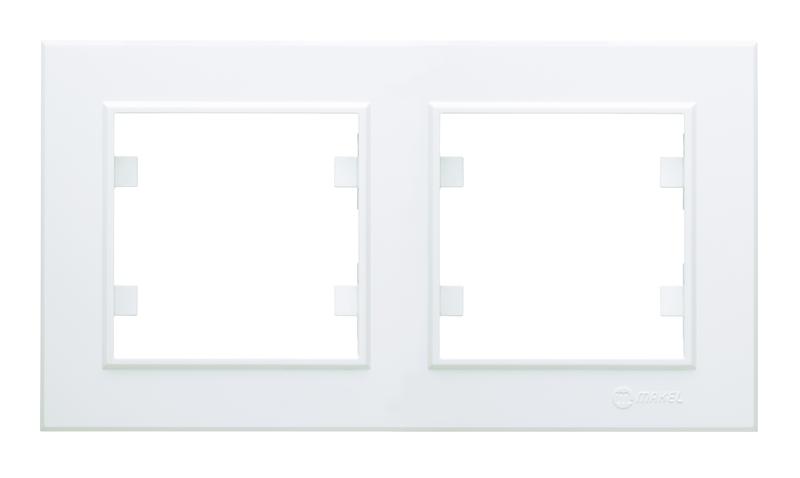 Рамка 2-м Karea горизонт. бел. Makel 56001702
