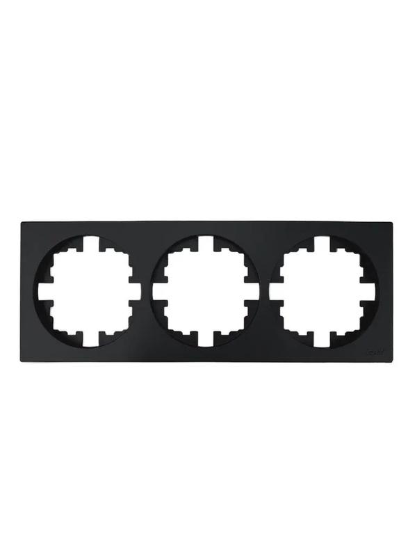 Рамка 3-м OSEN горизонт. квадрат черн. бархат LEZARD 743-4200-148