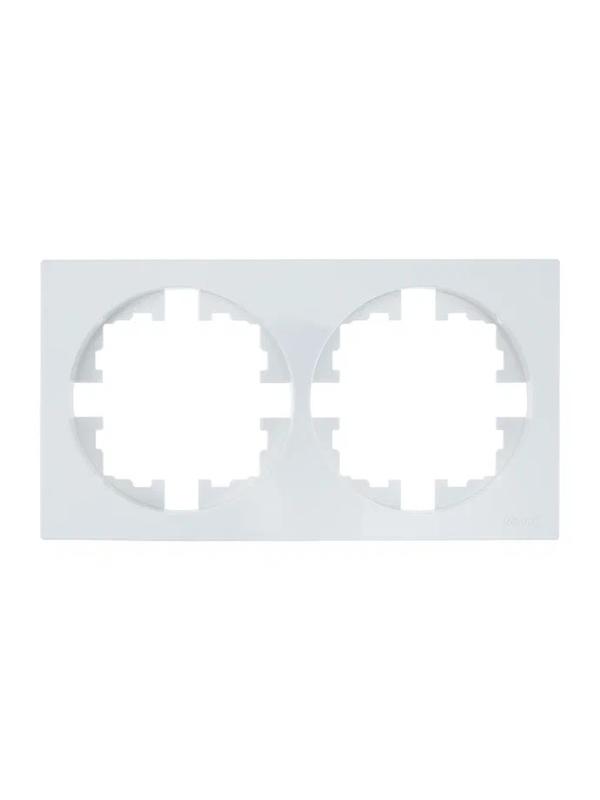 Рамка 2-м OSEN горизонт. квадрат бел. LEZARD 743-0200-147