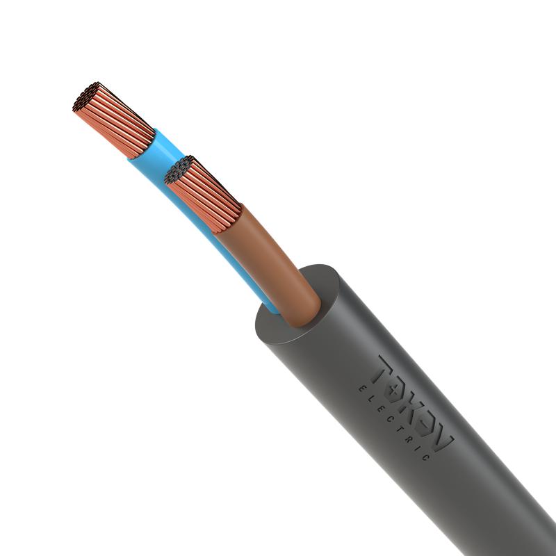Провод TOKOV ELECTRIC ПВС 2х0.75 380В Ч (уп.100м) 1945512