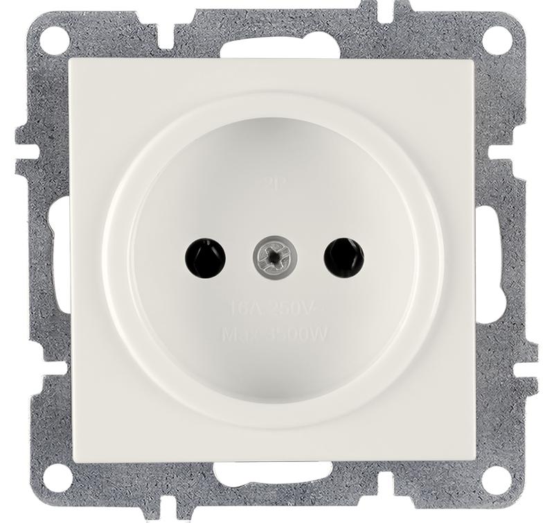 Розетка 1-м СП LAVIN/KAREN 16А IP20 без заземл. механизм бел. ARVIA 50 01 1000 215