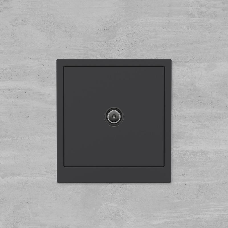 Розетка телевизионная проходная TV KANT черн. уголь DKC 7012513